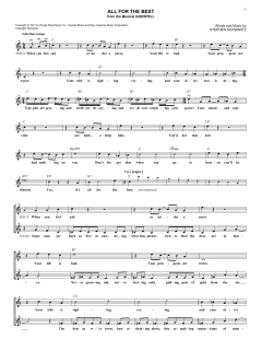 All For The Best von Stephen Schwartz (Download) 