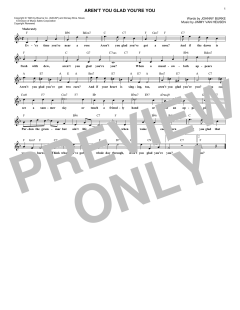 Aren't You Glad You're You von Johnny Burke (Download) 