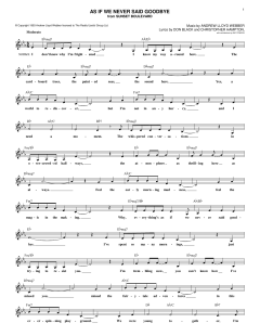 As If We Never Said Goodbye von Andrew Lloyd Webber (Download) 