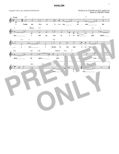 Avalon von Al Jolson (Download) 