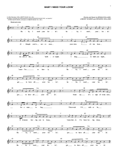 Baby I Need Your Lovin' von The Four Tops (Download) 