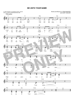 Be Unto Your Name von Gary Sadler (Download) 