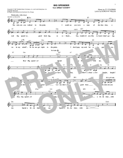 Big Spender von Cy Coleman (Download) 