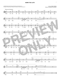 Born Too Late von Charles Strouse (Download) 