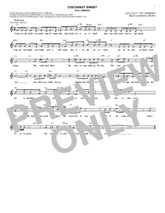 Cocoanut Sweet von Harold Arlen (Download) 
