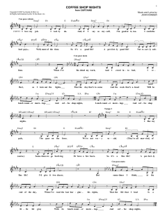 Coffee Shop Nights von John Kander (Download) 