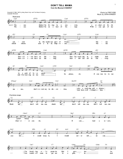 Don't Tell Mama von Fred Ebb (Download) 