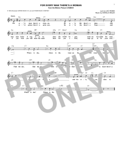 For Every Man There's A Woman von Harold Arlen (Download) 