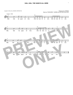 Hail, Hail, The Gang's All Here von Arthur Seymour Sullivan (Download) 