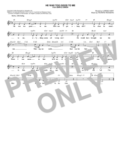 He Was Too Good To Me von Richard Rodgers (Download) 