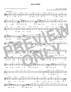 Hello Again von Neil Diamond (Download) 
