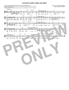 I Couldn't Sleep A Wink Last Night von Jimmy McHugh (Download) 