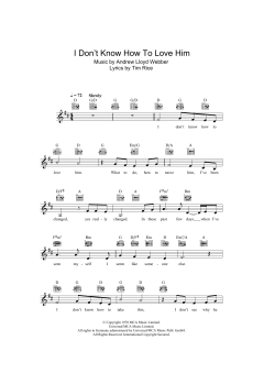 I Don't Know How To Love Him von Andrew Lloyd Webber (Download) 