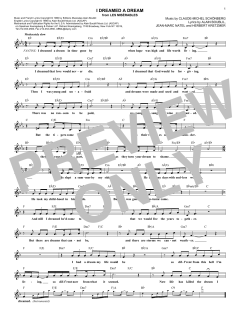 I Dreamed A Dream von Alain Boublil (Download) 