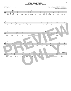 It's A Small World von Robert Bernard Sherman (Download) 