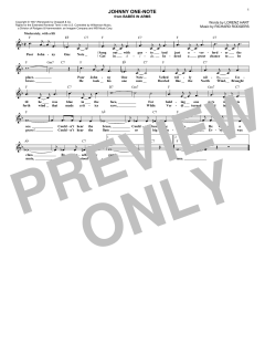 Johnny One-Note von Richard Rodgers (Download) 