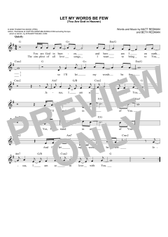 Let My Words Be Few von Matt Redman (Download) 
