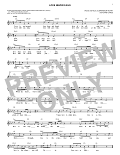 Love Never Fails von Brandon Heath (Download) 