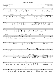 Only Yesterday von The Carpenters (Download) 