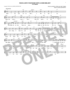 Rock-A-Bye Your Baby With A Dixie Melody von Al Jolson (Download) 