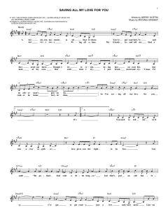Saving All My Love For You von Whitney Houston (Download) 