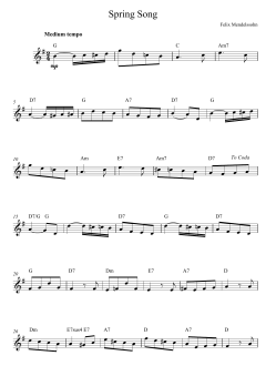 Spring Song, from Songs Without Words, Op.62 von Felix Mendelssohn (Download) 