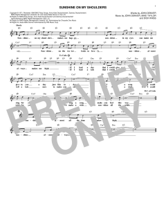 Sunshine On My Shoulders von John Denver (Download) 