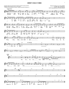 Sweet Child O' Mine von Guns N' Roses (Download) 