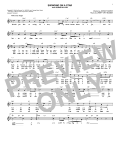 Swinging On A Star von Johnny Burke (Download) 