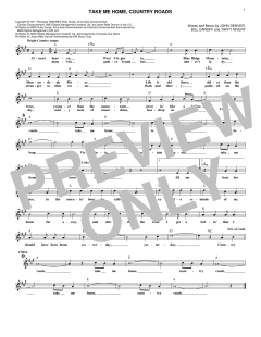 Take Me Home, Country Roads von John Denver (Download) 