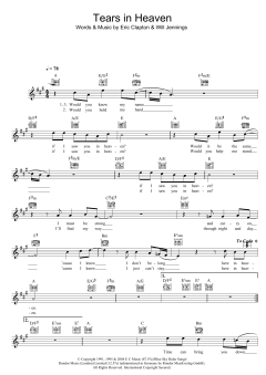 Tears In Heaven von Eric Clapton (Download) 