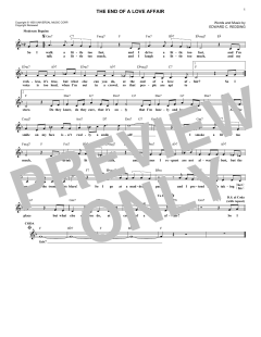 The End Of A Love Affair von Frank Sinatra (Download) 