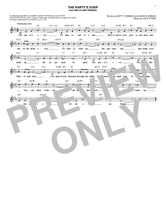 The Party's Over von Jule Styne (Download) 