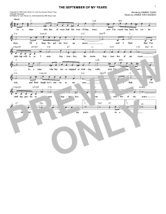 The September Of My Years von Frank Sinatra (Download) 