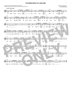 To Know Him Is To Love Him (Download) 