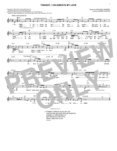 Tonight, I Celebrate My Love von Gerry Goffin (Download) 