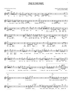 True To Your Heart von David Zippel (Download) 