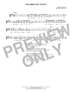 You Know I Got To Do It von Lead Belly (Download) 