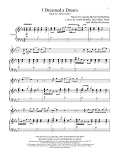 I Dreamed A Dream von Alain Boublil (Download) 