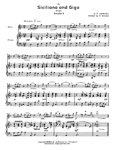 Siciliana And Giga von Georg Friedrich Händel (Download) 
