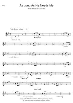 As Long As He Needs Me von Lionel Bart (Download) 