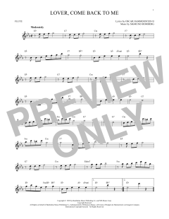 Lover, Come Back To Me von Sigmund Romberg (Download) 