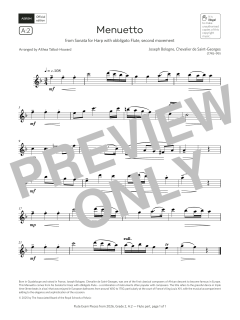 Menuetto von Joseph Bologne (Download) 