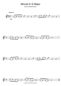 Minuet In G von Johann Sebastian Bach (Download) 