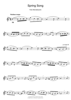 Spring Song, from Songs Without Words, Op.62 von Felix Mendelssohn (Download) 