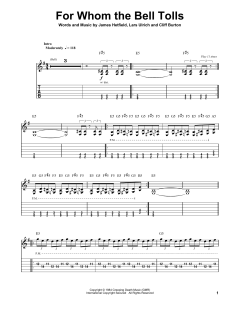 For Whom The Bell Tolls von Metallica (Download) 