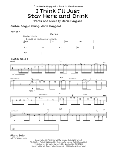 I Think I'll Just Stay Here And Drink von Merle Haggard (Download) 