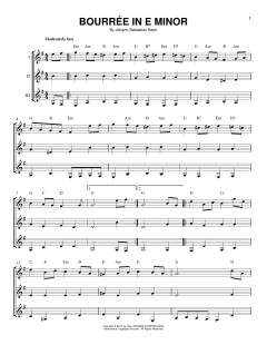 Bourree In E Minor von Johann Sebastian Bach (Download) 