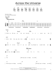 Across The Universe von The Beatles (Download) 