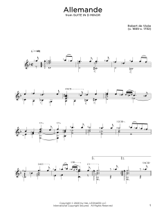 Allemande von Robert de Visée (Download) 